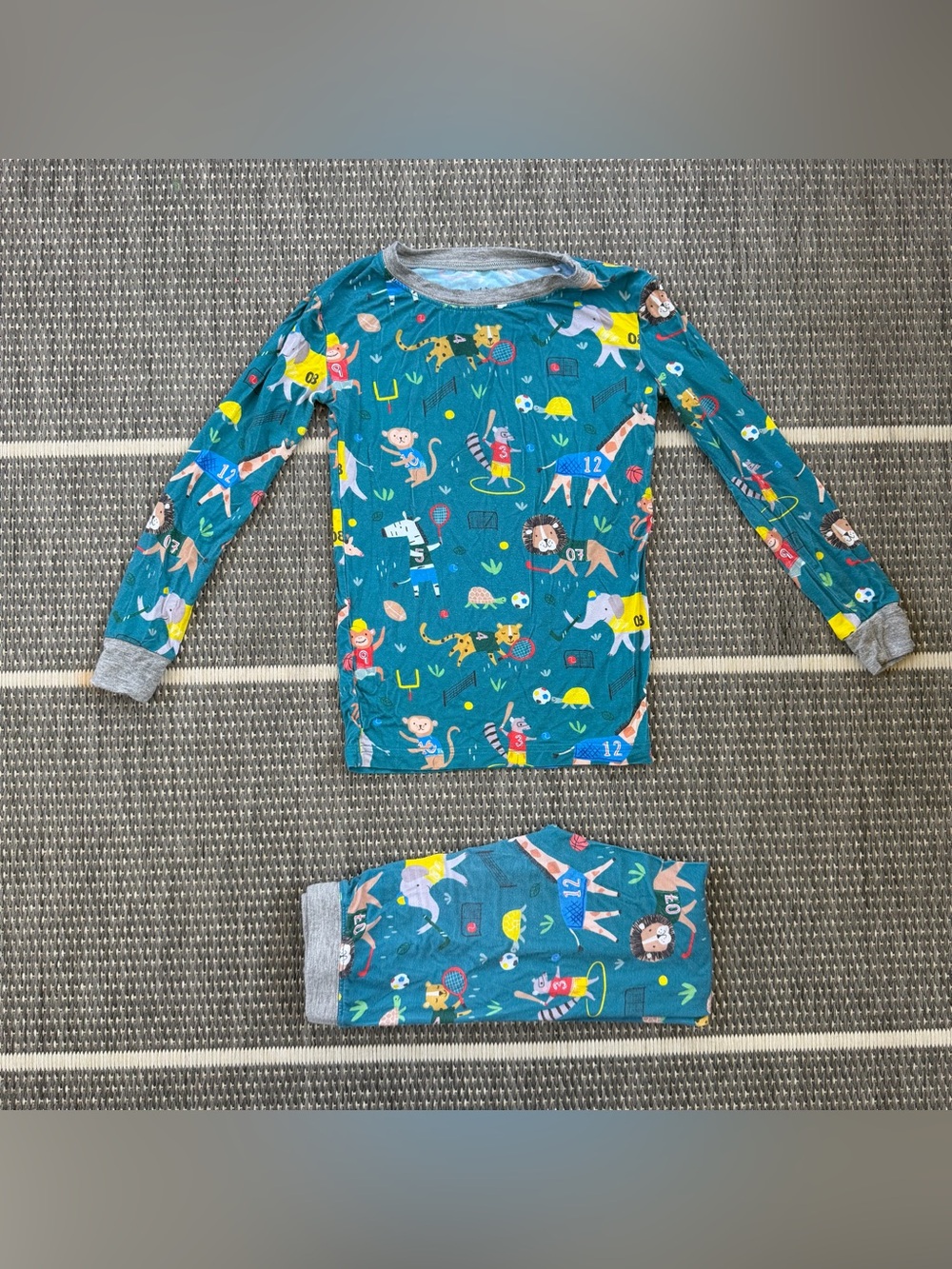 Little Sleepies Jungle Gym Bamboo Viscose Two Piece Pajama Set, 4T